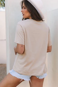 Threaded Pear Women's Checkered Baseball Graphic Tee