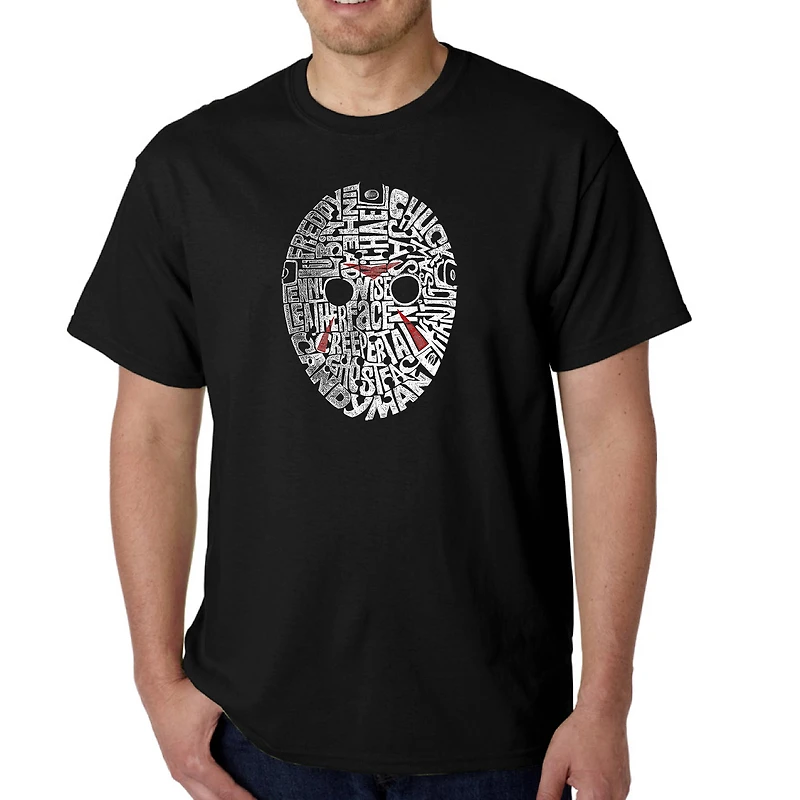 LA Pop Art Men's Word T-Shirt - Slasher Movie Villains