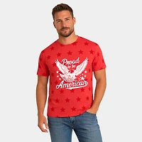 Simply Sage Market - Proud To Be American Distressed Eagle Men's Short Sleeve Star Tee