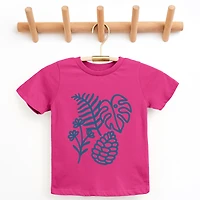 The Juniper Shop - Blue Plants Outline Youth Short Sleeve Graphic T-Shirt