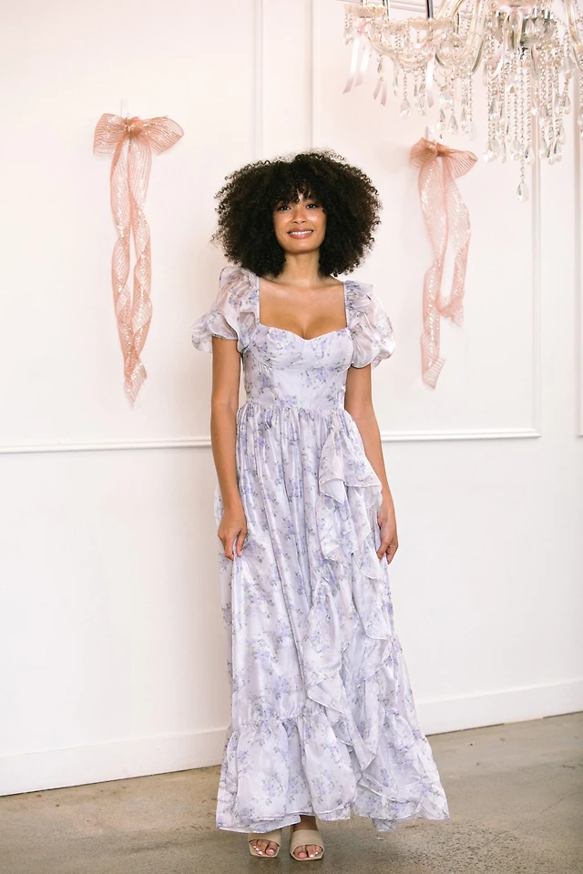pucci printed silk maxi dress Emilio Pucci Blue and Pink Print Maxi Dress Size 40/6