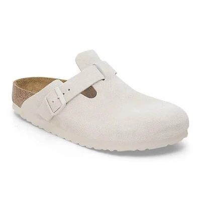 Birkenstock Women's Boston Suede Clogs - Antique White 1027693