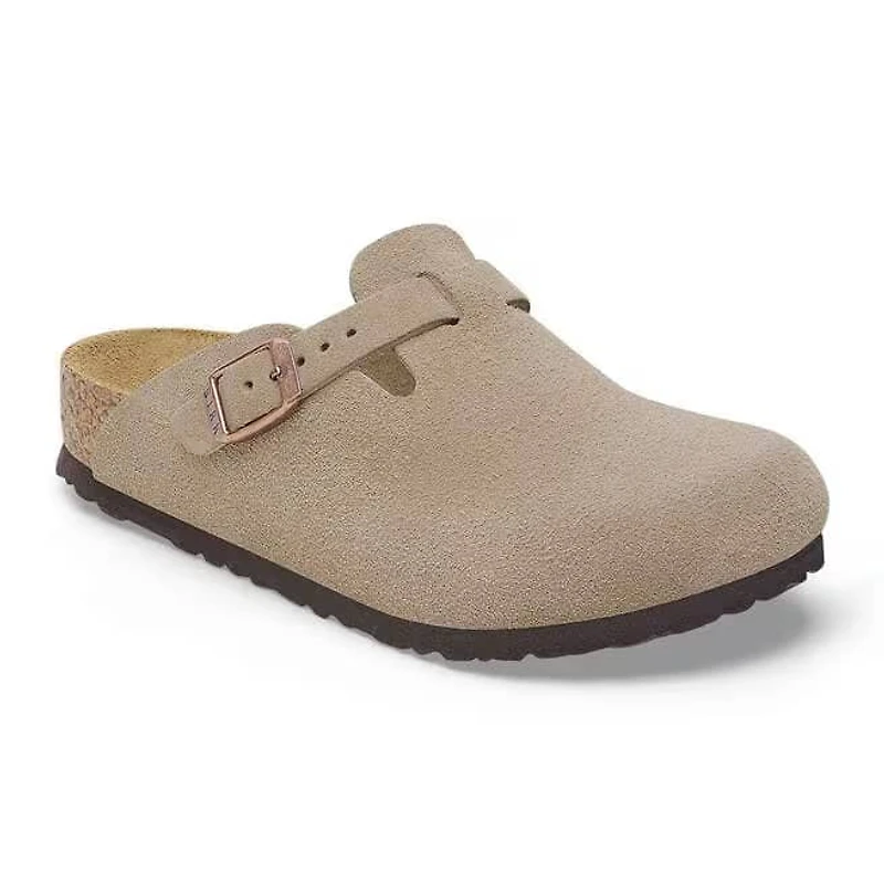 Birkenstock Kids Boston Suede Clogs - Taupe 1027875