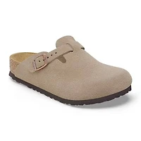 Birkenstock Kids Boston Suede Clogs - Taupe 1027875