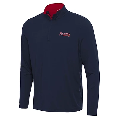 Antigua Men's Braves Content Quarter Zip Pullover