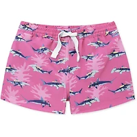 Chubbies Lil Great Pink Shark Swim Trunks