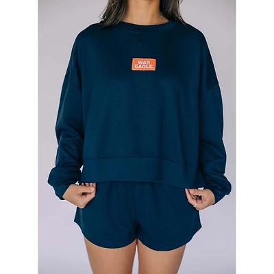 Scarlet & Gold Ava Airy Crewneck Sweatshirt - Auburn
