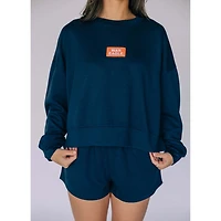 Scarlet & Gold Ava Airy Crewneck Sweatshirt - Auburn