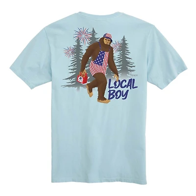 Local Boy Men's Patriotic Squatch Short Sleeve Tee