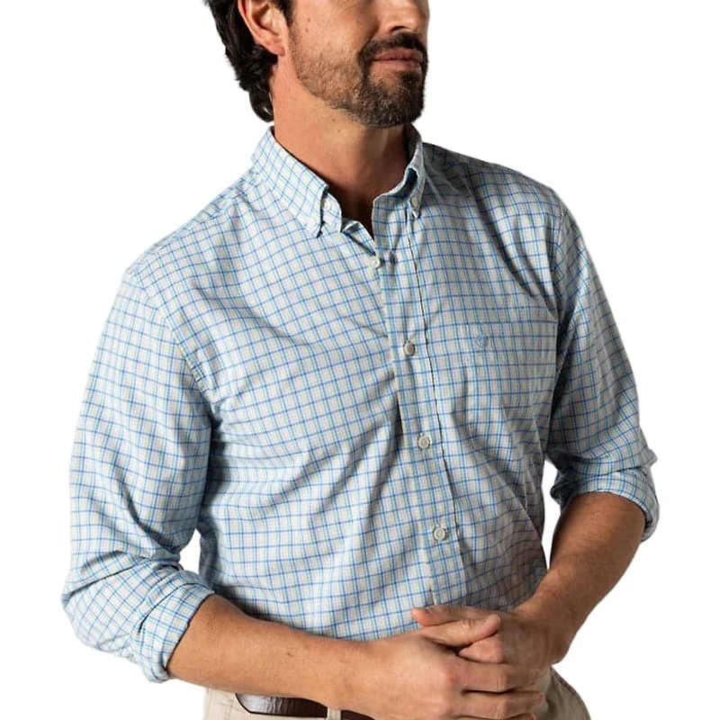 Duck Head Men's Long Sleeve Performance Poplin Sport Shirt - Bradley