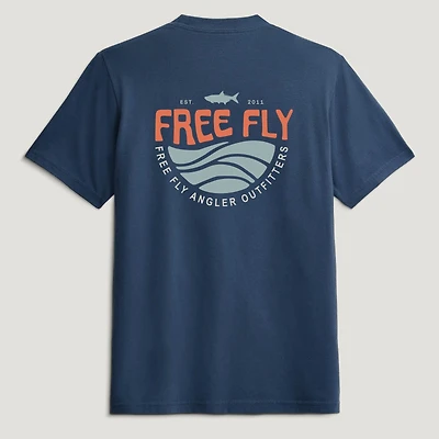 Free Fly Youth Blue Edge Tee