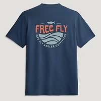 Free Fly Youth Blue Edge Tee