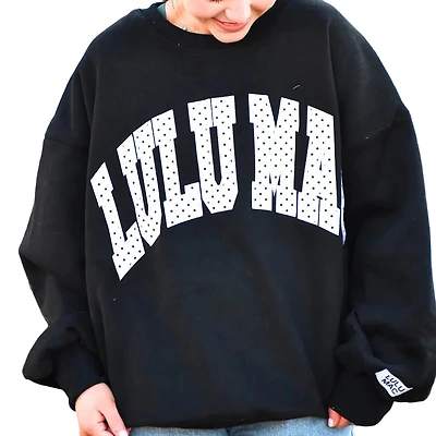 LuLu Mac Sweatshirt with Polka Dot Lettering