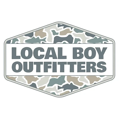 Local Boy Outfitters Fish Camo Diamond Crest Decal