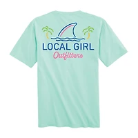Local Boy Outfitters Women's Shark Fin Short-Sleeve Tee