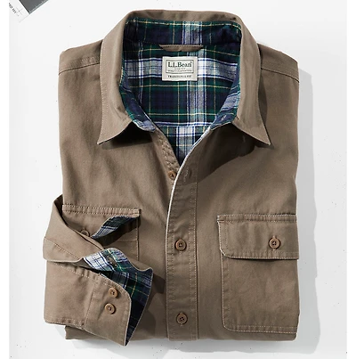 L.L. Bean Men's Lined Hurricane Long Sleeve Shirt
