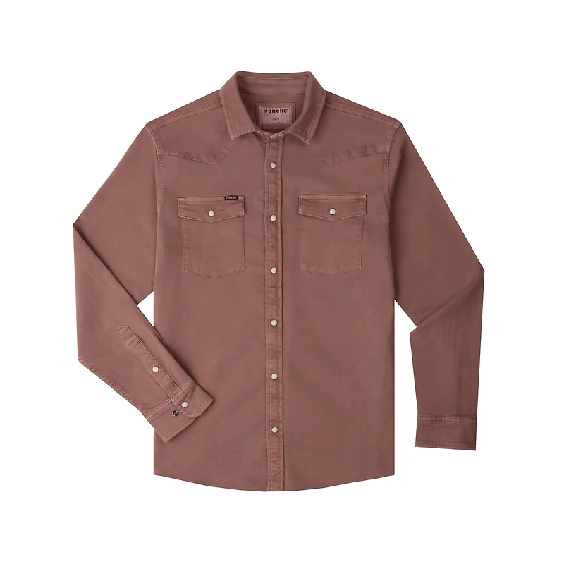 Poncho Men's Denim Western Performance Long Sleeve - The Marathon