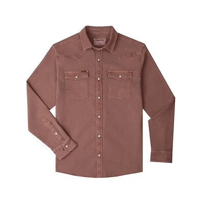 Poncho Men's Denim Western Performance Long Sleeve - The Marathon