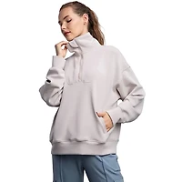 Rae Mode Women's Modal 1/4 Zip Mock Neck Pullover