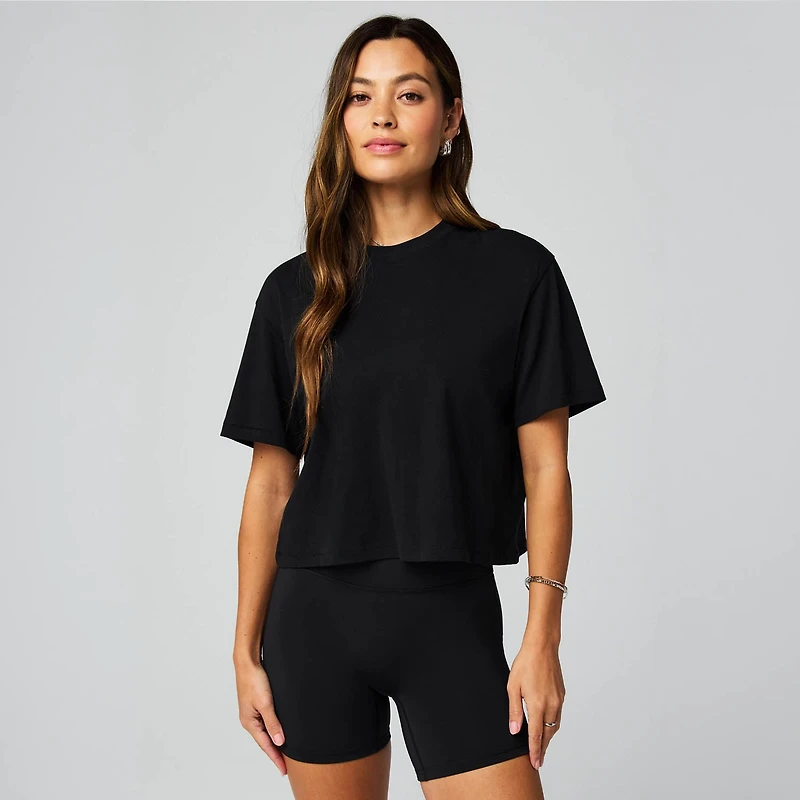 Fabletics Women's Cotton Boxy Short Sleeve Tee