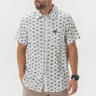 Burlebo's Men's Performance Short Sleeve Button Up Shirt