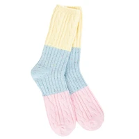 Worlds Softest Socks Women's Light Weight Cable Crew Sock