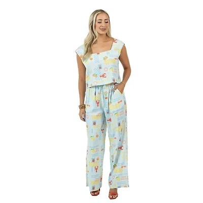 Katin Women's Two Piece Linen Set Top