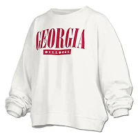 Pressbox Women's Janise Georgia Bulldogs Fleece Long Sleeve Top