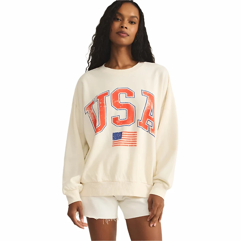 Z Supply Women's Flag Sunday Sweatshirt