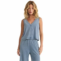 Z Supply Women's Solace Jersey Denim Top