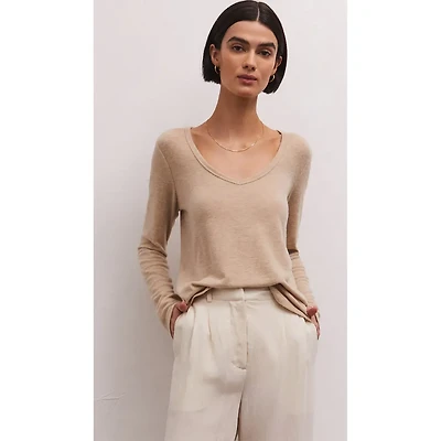 Z Supply Women's Laylow Marled Long Sleeve Top