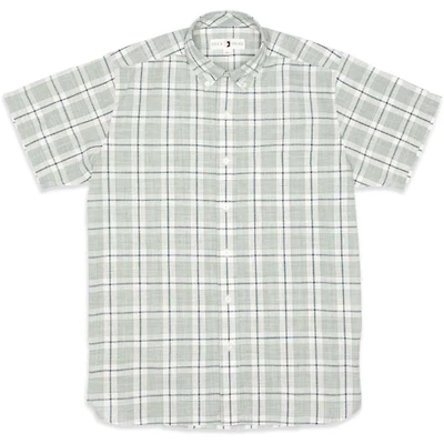 Men's Fanning Plaid Slub Short Sleeve Shirt