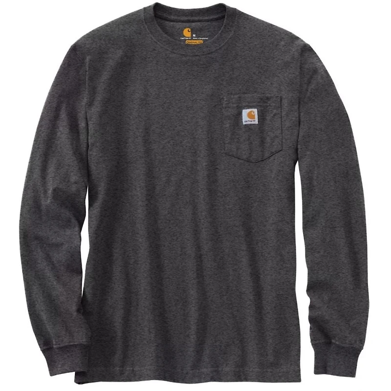 Men's Loose Fit Heavyweight Long-Sleeve Pocket T-Shirt