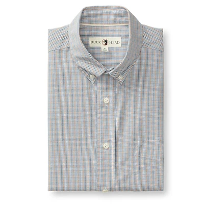 Duck Head Men's Long Sleeve Cotton Cashmere Poplin Sport Shirt - Rollins Plaid