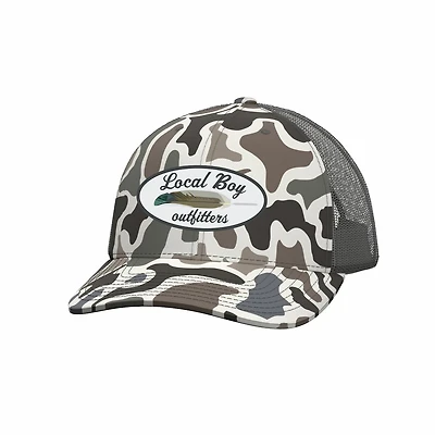 Local Boy Outfitters Wood Duck Feather Patch Trucker Hat
