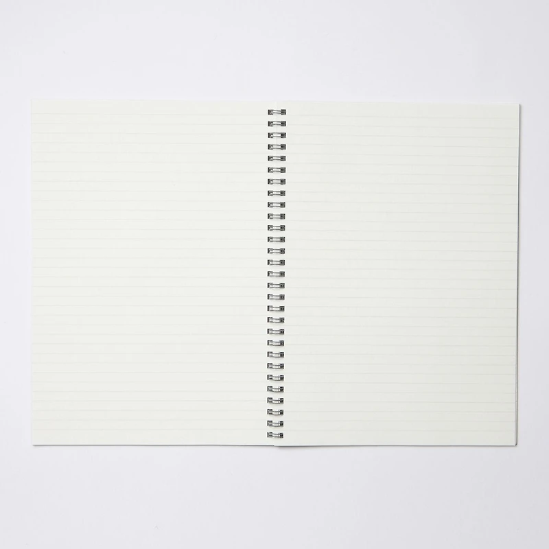 Dark Grey Double Ring Lined Notebook
