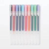 Gel Ink Ballpoint Cap Pen 10 Colour Set