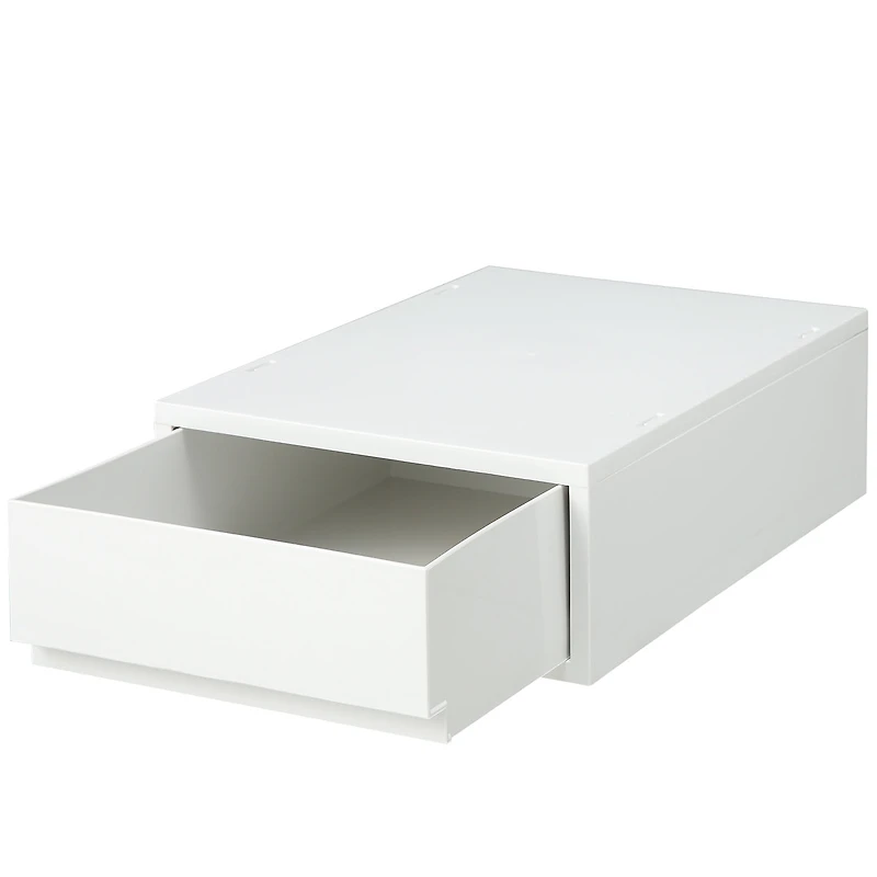 Polypropylene Storage Case Drawer White Grey
