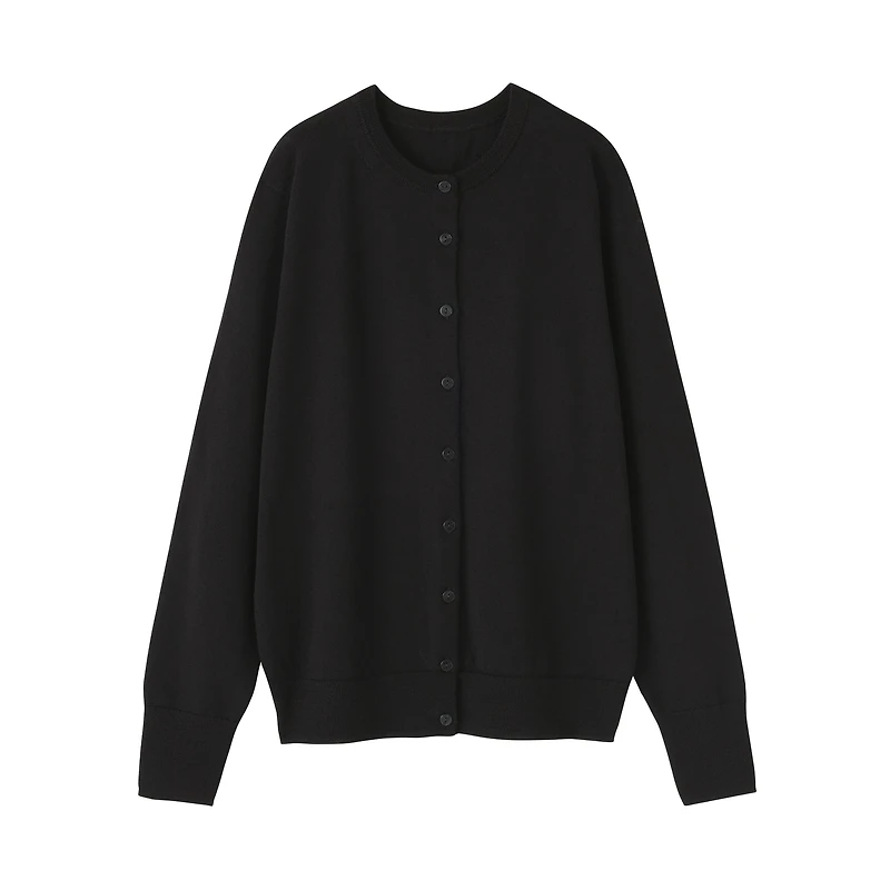 Wool Crew Neck Cardigan