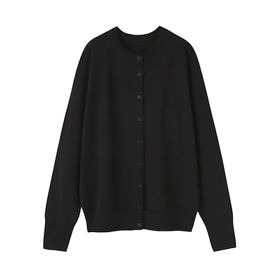 Wool Crew Neck Cardigan