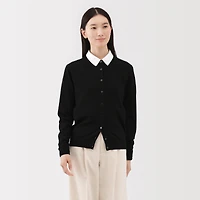 Wool Crew Neck Cardigan