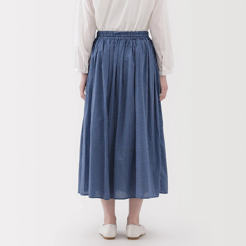 Cotton Voile Gathered Skirt
