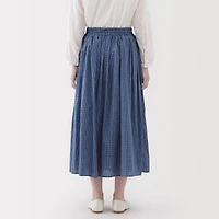 Cotton Voile Gathered Skirt