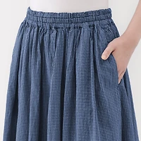 Cotton Voile Gathered Skirt