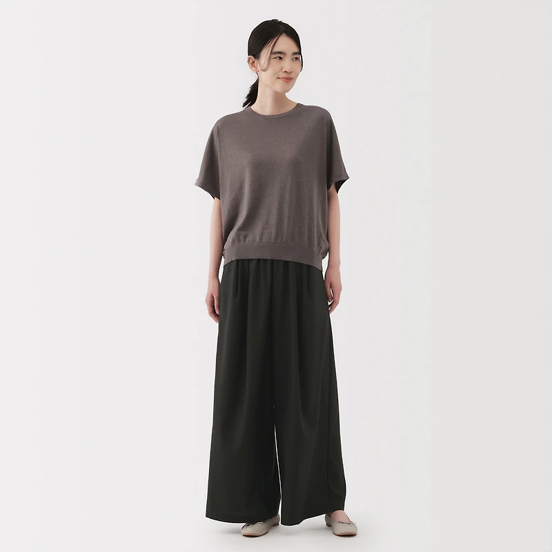 Lyocell Blend Easy Wide Pants