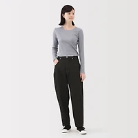 Kapok Blend Denim Barrel Pants