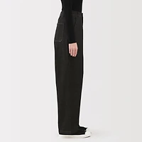 Kapok Blend Denim Wide Tapered Pants