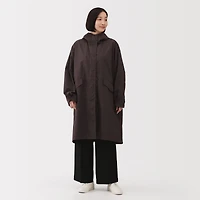 Water Repellent Hooded Long Coat