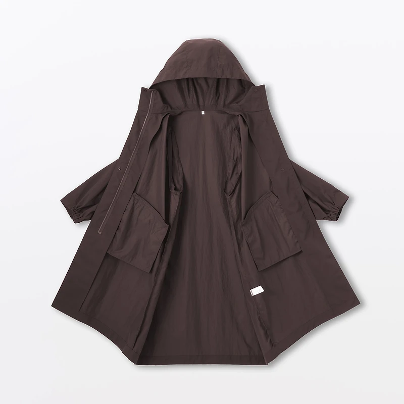 Water Repellent Hooded Long Coat