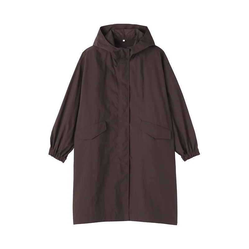 Water Repellent Hooded Long Coat